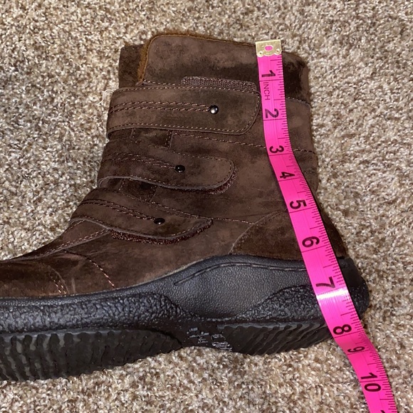 Propet brown leather Sherpa-lined shock-absorbing all-weather boots (7.5) EUC! - Picture 11 of 14